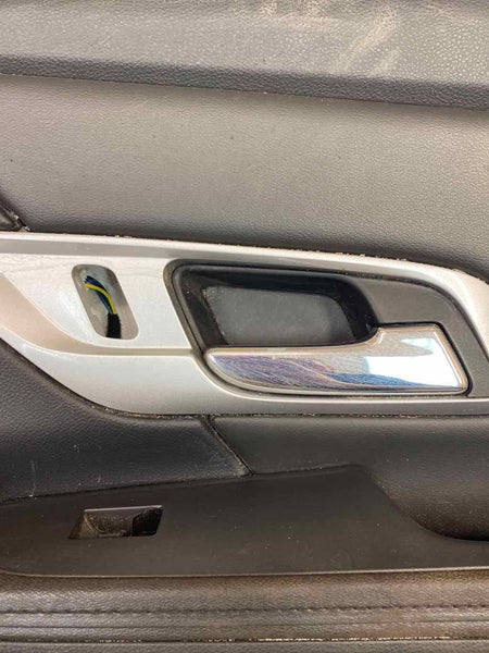 14 17 GMC TERRAIN FRONT RIGHT DOOR TRIM PANEL BLACK RED STICHES 23169832