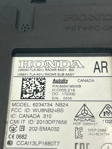 2017 TO 2022 HONDA CRV BLIND SPORT ALERT SENSOR LEFT SIDE ASSY OEM 36930TLAA01