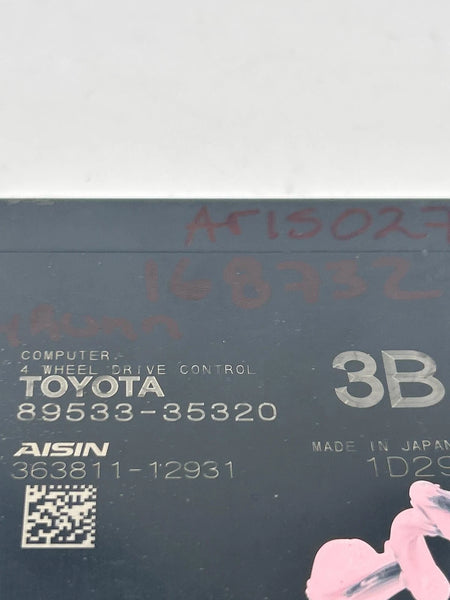 2020 TO 2024 TOYOTA 4RUNNER TRANSFER CASE CONTROL MODULE OEM 8953335320