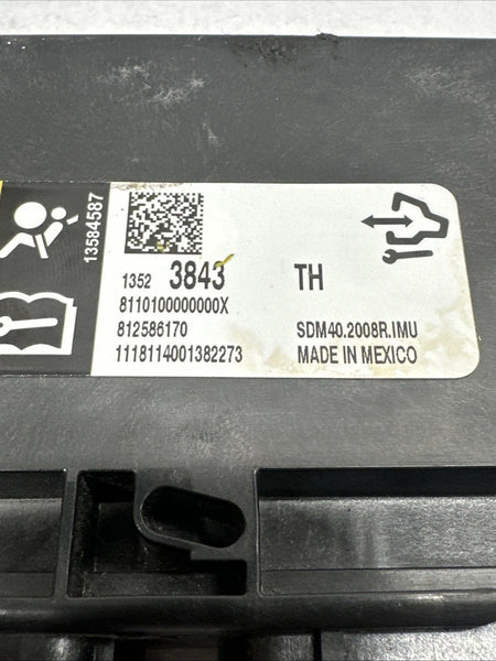 2018 CHEVROLET CAMARO OCCUPANT DETECTION CONTROL MODULE UNIT ASSY OEM 13523843