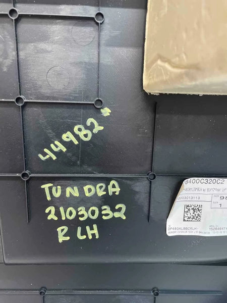 2014 TO 2020 TOYOTA TUNDRA DOOR PANEL TRIM EXTENDED CAB REAR LEFT BLACK 676400C320C2