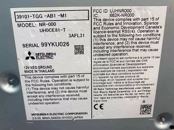 2020 HONDA CIVIC RADIO AM FM RECEIVER & SCREEN HATCHBACK SPORT OEM 39101TGGAB1