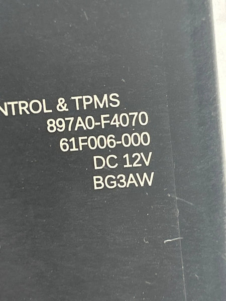 2019 TOYOTA CHR TPMS CONTROL MODULE UNIT ASSEMBLY