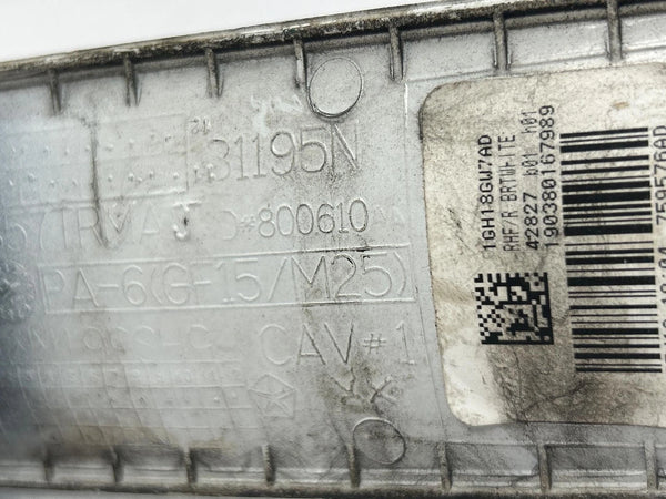 2019 DODGE RAM 1500 PICKUP DOOR HANDLE OUTSIDE FRONT RIGHT 55112384AE PW7 WHITE