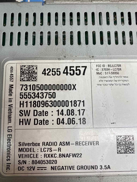 Receptor de radio AM/FM para camioneta Chevy Silverado 2018, ensamblaje OEM 42554557