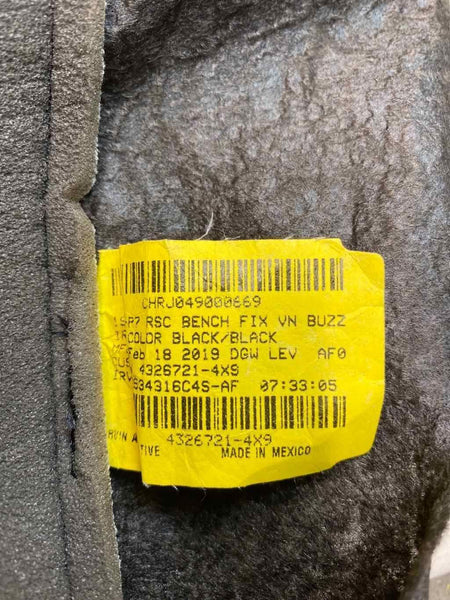 JEEP CHEROKEE 2019 PARTE INFERIOR DEL ASIENTO TRASERO SOLO CUERO NEGRO OEM 43267214X9