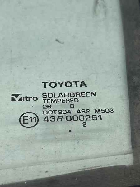 2020 2021 2022 2023 2024 2025 TOYOTA COROLLA REAR DOOR WINDOW LEFT SIDE SEDAN