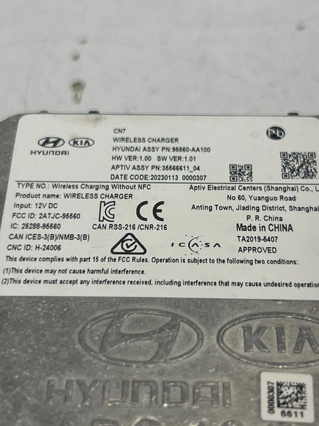 2021 2023 HYUNDAI ELANTRA WIRELESS CHARGER CONTROL MODULE UNIT OEM 95560AA100