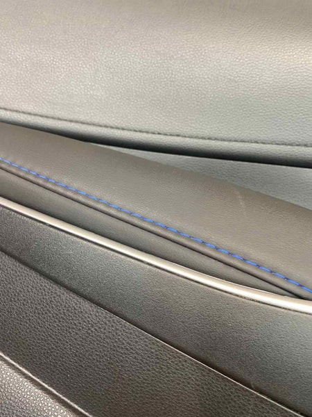 Toyota Corolla door panel trim 20 22 front left leather black/blue 676200Z490C3