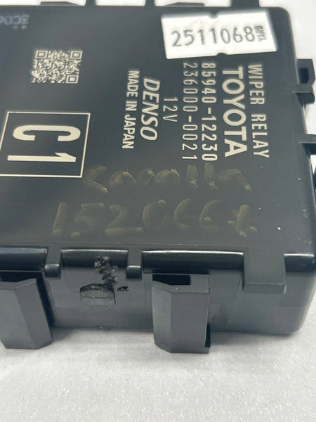 2020 TOYOTA COROLLA WIPER RELAY CONTROL MODULE UNIT ASSY OEM 8594012230