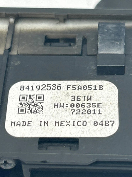 2018 CHEVROLET EQUINOX DASH SWITCH HEADLIGHT CONTROL ASSY OEM 84192536