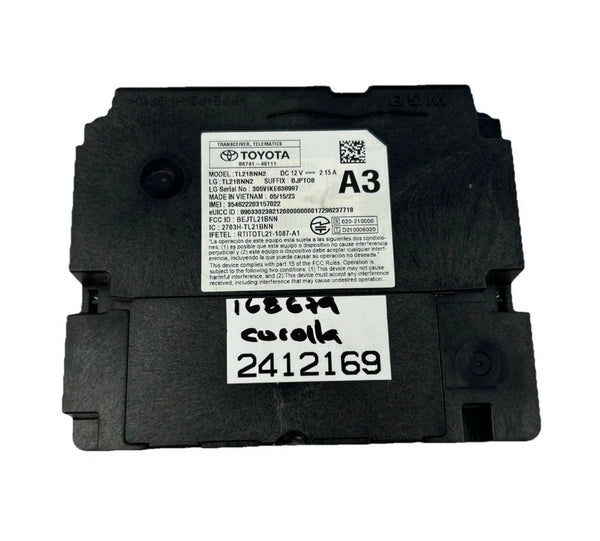 2023 TOYOTA COROLLA TELEMATIC TRANSCIEVER CONTROL MODULE OEM 8674148111