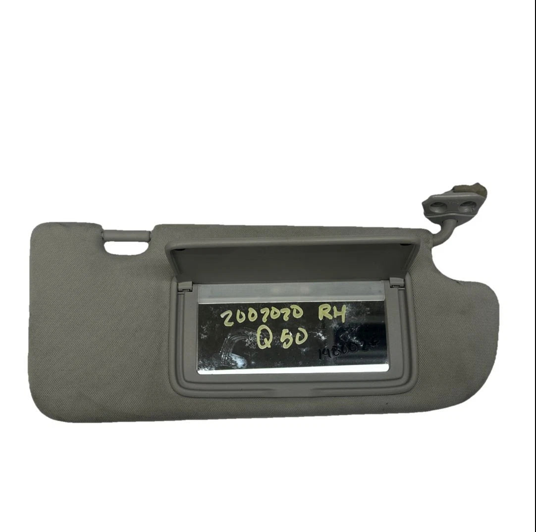 2014 TO 2023 INFINITI Q50 SUN VISOR RIGHT SIDE ILLUMINATED ASSY OEM 964004HB0A