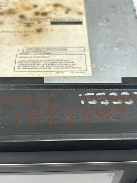 2019 TO 2021 HONDA CIVIC RADIO AM FM DISPLAY RECEIVER SEDAN LX ASSY OEM 39100TBAA41