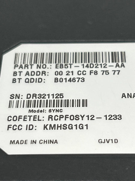 2014 2015 FORD EXPLORER VOICE RECOGNITION CONTROL MODULE UNIT ASSY