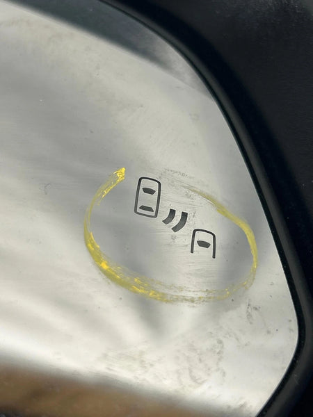 2014 TO 2019 TOYOTA HIGHLANDER DOOR MIRROR RIGHT SIDE 879100E153 BLIND SPOT 1J9 SILVER