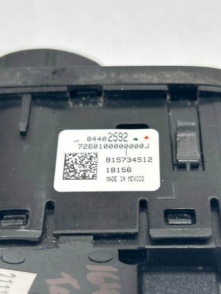 2019 GMC TERRAIN DASHBOARD HEADLIGHT CONTROL SWITCH ASSY OEM 84402592