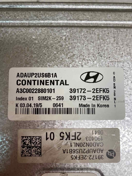 2020 HYUNDAI ELANTRA SEDAN 2.0L ENGINE COMPUTER MODULE ECU ECM OEM 391732EFK5