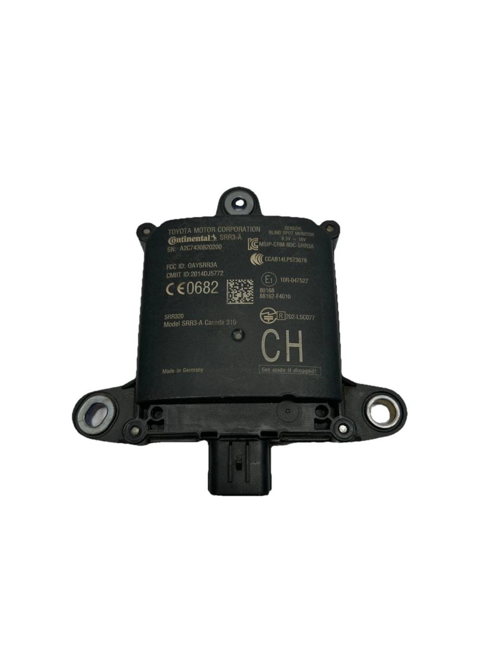 2018 2019 TOYOTA CHR BLIND SPOT ALERT SENSOR UNIT REAR ASSY OEM 88162F4010