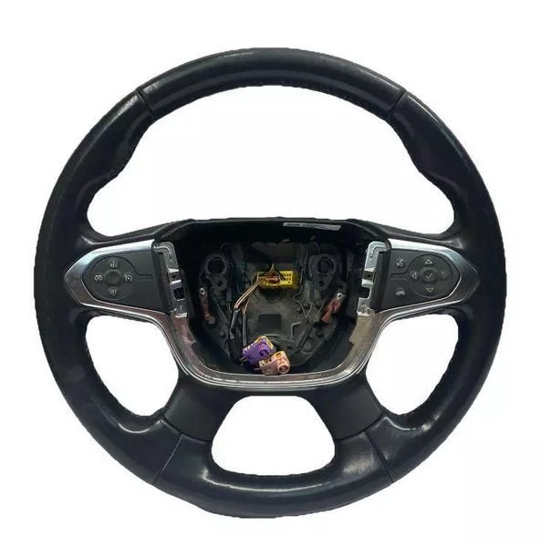 2019 CHEVROLET TRAVERSE STEERING WHEEL BLACK LEATHER ASSEMBLY OEM 84508160
