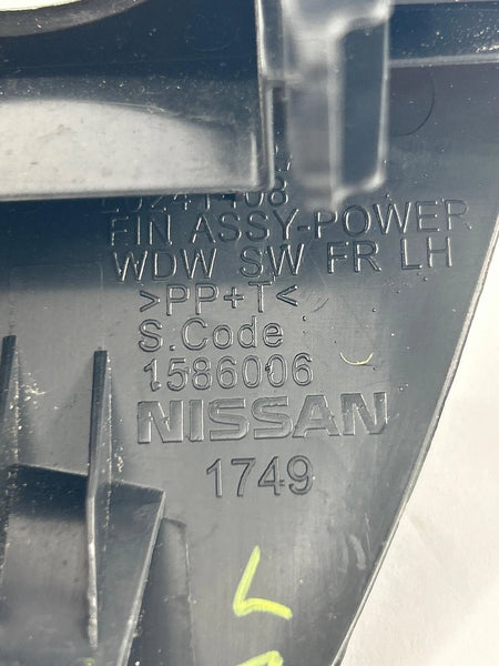 2019 NISSAN MAXIMA WINDOW SWITCH TRIM COVER MASTER FRONT DRIVER SIDE OEM 1586006