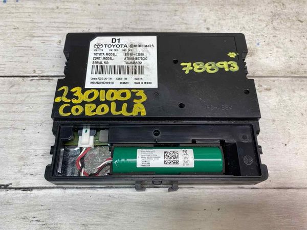 20 21 22 TOYOTA COROLLA COMMUNICATION TRANSCEIVER TELEMATICS UNIT OEM 8674012010