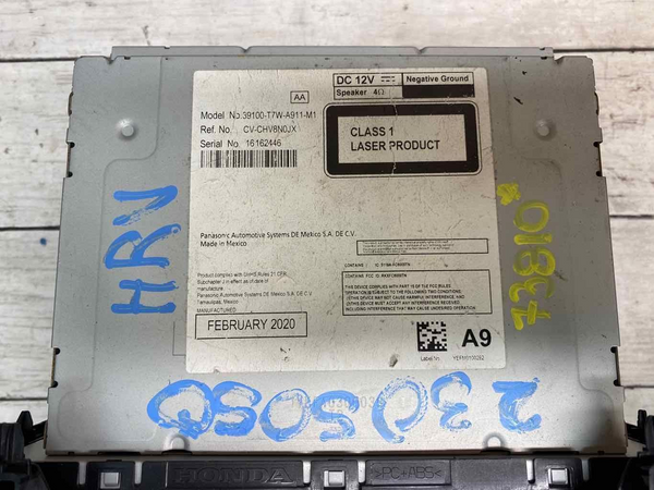 Honda HRV rádio am fm 2019 2020 lx tela de exibição e receptor OEM 39100T7WA91