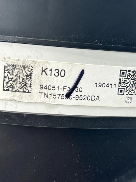 2020 HYUNDAI ELANTRA INSTRUMENT CLUSTER SPEEDOMETER SEDAN 2.0L 94051F3130 75K MILES