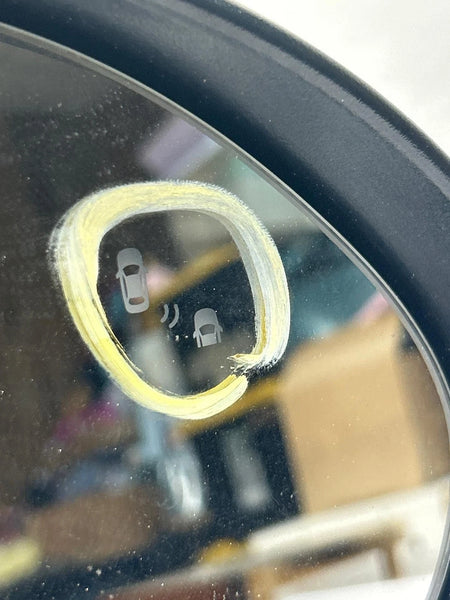 16 20 KIA OPTIMA DOOR MIRROR RIGHT SIDE MANUAL HEATED BLIND SPOT ASSY SWP WHITE