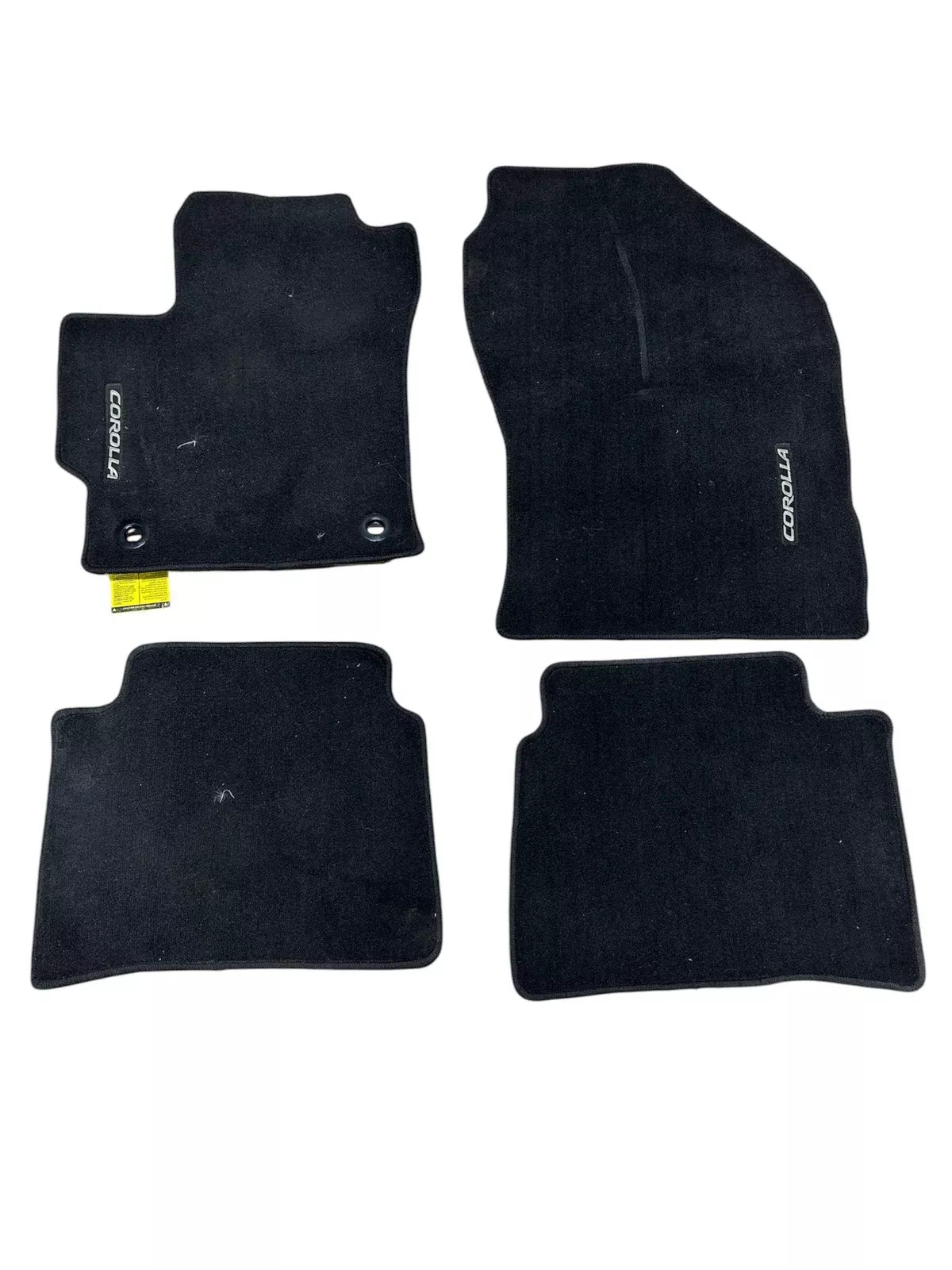 20 21 22 23 24 TOYOTA COROLLA FLOOR MATS COMPLETE SET OF 4 MATS ASSEMBLY BLACK OEM