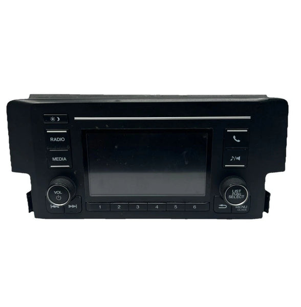 2019 TO 2021 HONDA CIVIC RADIO AM FM DISPLAY RECEIVER SEDAN LX ASSY OEM 39100TBAA41
