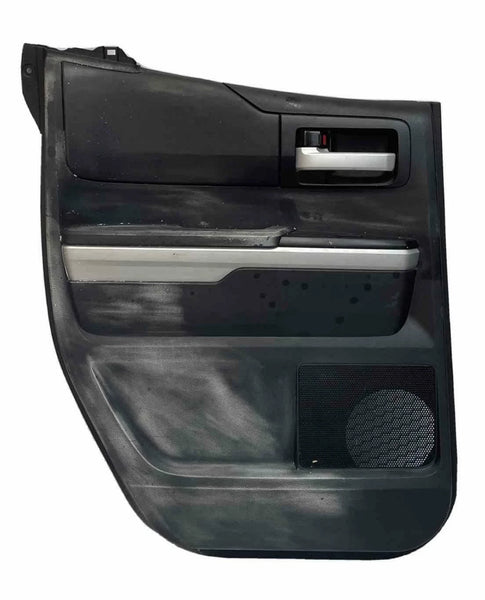 2014 TO 2020 TOYOTA TUNDRA DOOR PANEL TRIM EXTENDED CAB REAR LEFT BLACK 676400C320C2