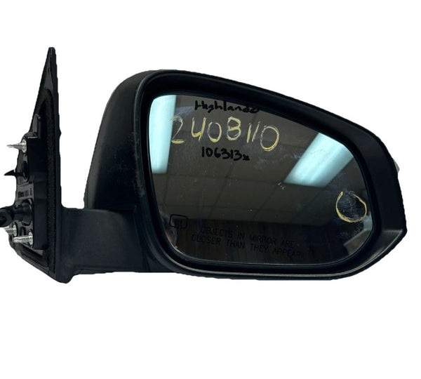 2014 TO 2019 TOYOTA HIGHLANDER DOOR MIRROR RIGHT SIDE 879100E153 BLIND SPOT 1J9 SILVER