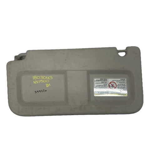 2012 TO 2020 NISSAN NV1500 SUN VISOR RIGHT PASSANGER SIDE ASSY OEM 964001PA0A