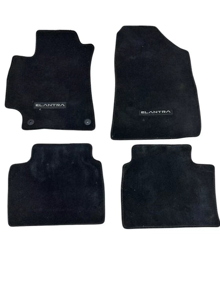 19 20 21 22 23 HYUNDAI ELANTRA FLOOR MATS COMPLETE OF 4 MATS ASSY BLACK OEM ABF14AC000