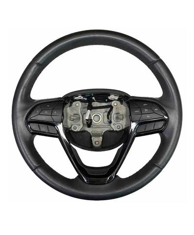 Jeep Cherokee steering wheel from 2014 to 2022 black leather assy OEM 5QV34DX9AB