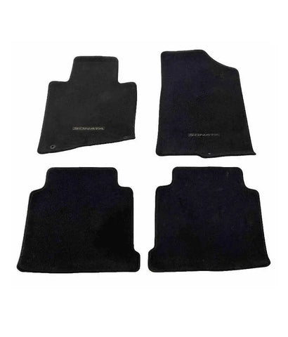 Hyundai Sonata floor mats 2018 black color complete set of 4 assy OEM