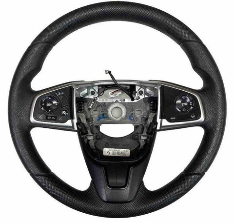 Honda Civic steering wheel 2016 to 2021 black w/o leather OEM assy 78501TBAA11ZA
