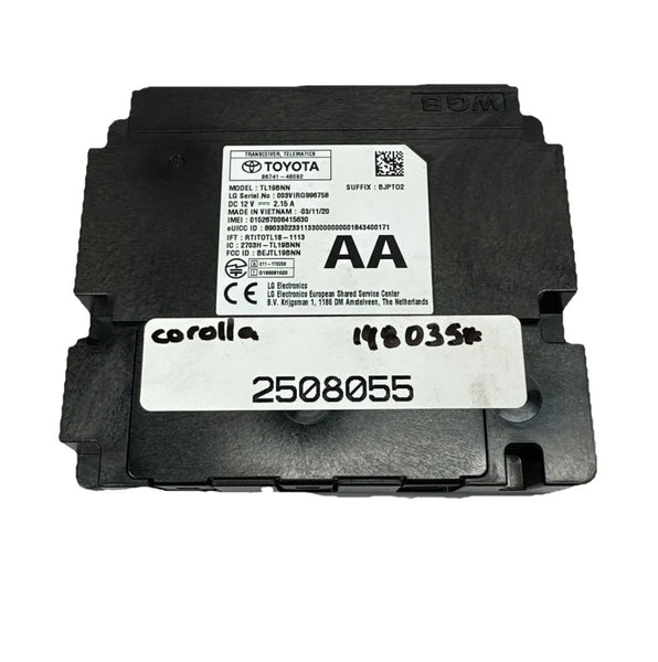 2021 TO 2023 TOYOTA COROLLA TELEMATICS CONTROL MODULE UNIT ASSY OEM 8674148092