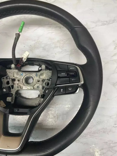 2018 TO 2022 HONDA ACCORD STEERING WHEEL LEATHER BLACK ASSY OEM 78501TVAA10ZA
