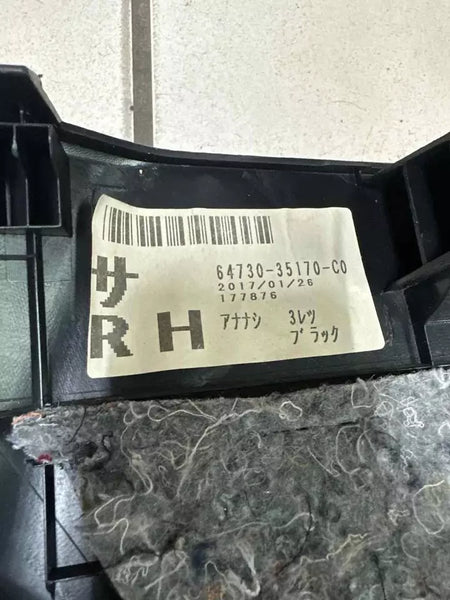 20 21 22 23 24 TOYOTA HIGHLANDER PANEL DE CUARTO TRASERO DERECHO MOLDURA DEL MALETERO 6473035170