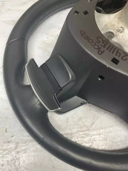2018 TO 2022 HONDA ACCORD STEERING WHEEL LEATHER BLACK ASSY OEM 78501TVAA10ZA