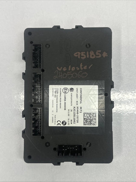 2019 2020 HYUNDAI VELOSTER BODY CONTROL BCM MODULE UNIT ASSEMBLY OEM 95400J3720