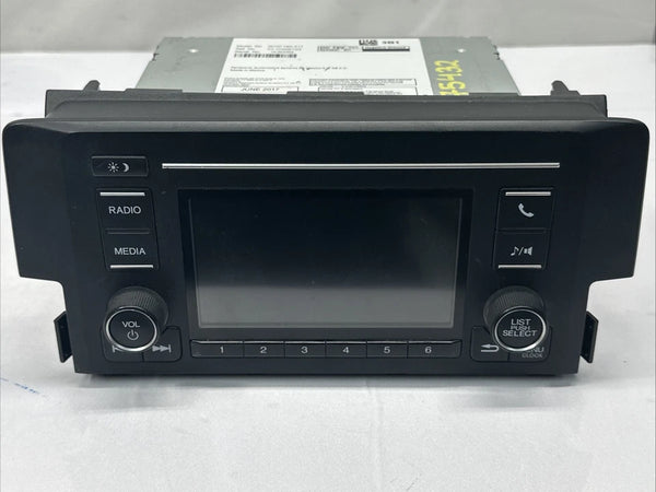 2016 2017 HONDA CIVIC RADIO AM FM DISPLAY SCREEN RECEIVER SEDAN LX OEM 39100TBAA11