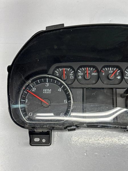 2019 CHEVY SILVERADO 1500 INSTRUMENT CLUSTER OEM 84597912 74K MILES GLASS BROKEN