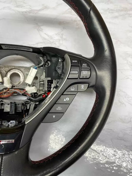 19 20 21 22 VOLANTE ACURA ILX NEGRO CON COSTURAS ROJAS DE CUERO ASPEC OEM 78501TX6A81ZE