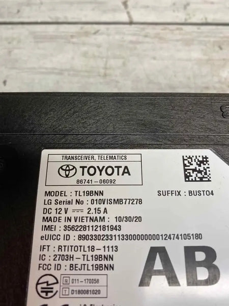 21 22 TOYOTA COROLLA TELEMATICS CONTROL COMMUNICATION UNIT MODULE OEM 8674106092