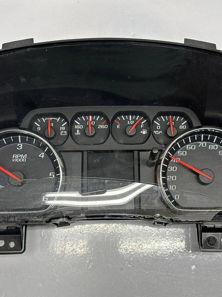 2019 CHEVY SILVERADO 1500 INSTRUMENT CLUSTER OEM 84597912 74K MILES GLASS BROKEN