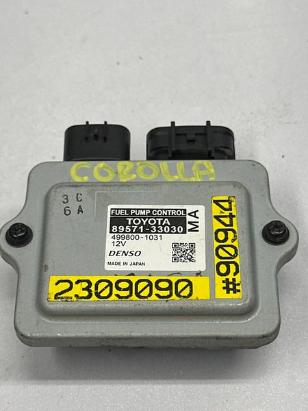 2019 TO 2023 TOYOTA COROLLA FUEL PUMP CONTROL MODULE UNIT ASSY OEM 8957133030