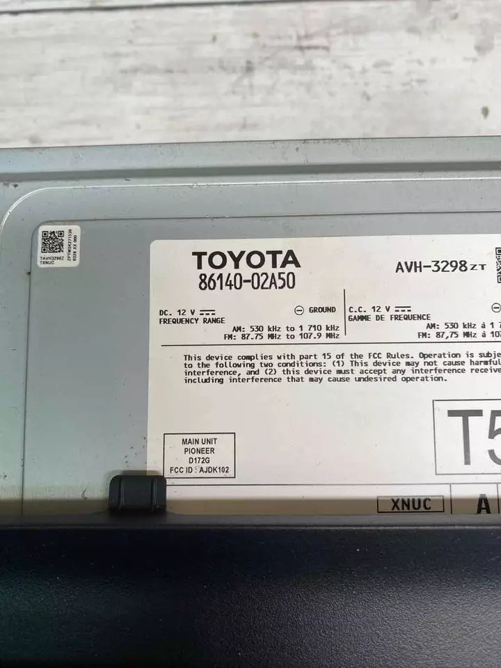 Radio AM/FM para Toyota Corolla 2020, pantalla y receptor OEM sedán 8614002A50
